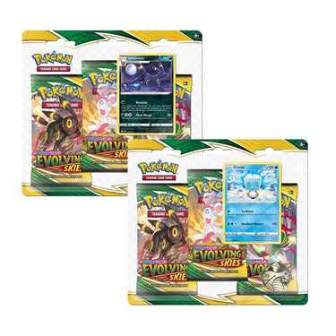 Pokémon TCG: Evolving Skies 3 Pack Blister Booster Pack - Eiscue or Umbreon - PokeRvm